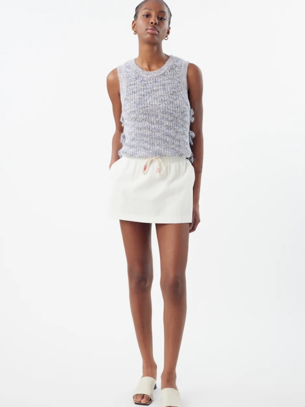 Livom mini white skort "LOOK SURF" sz medium